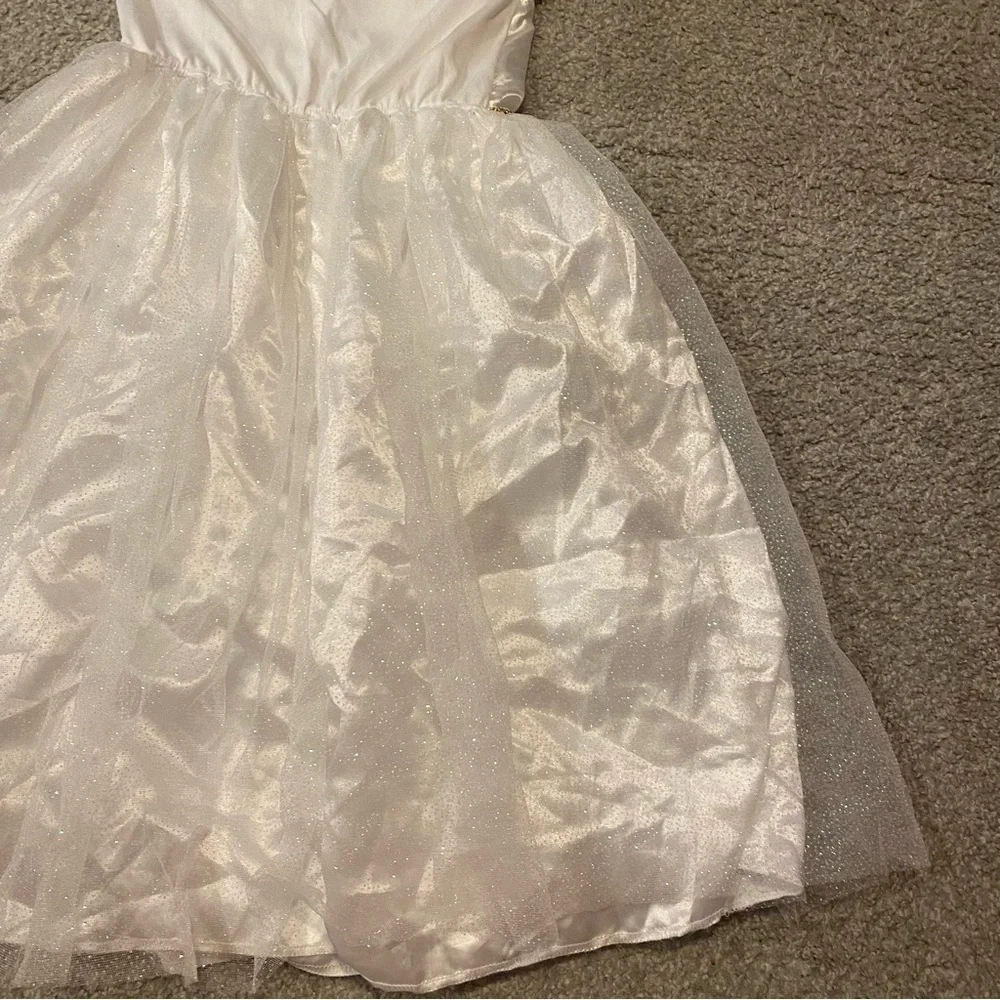 Disney Rapunzel Wedding Dress NEW Medium 8-10 White Gold Tulle Play Bride